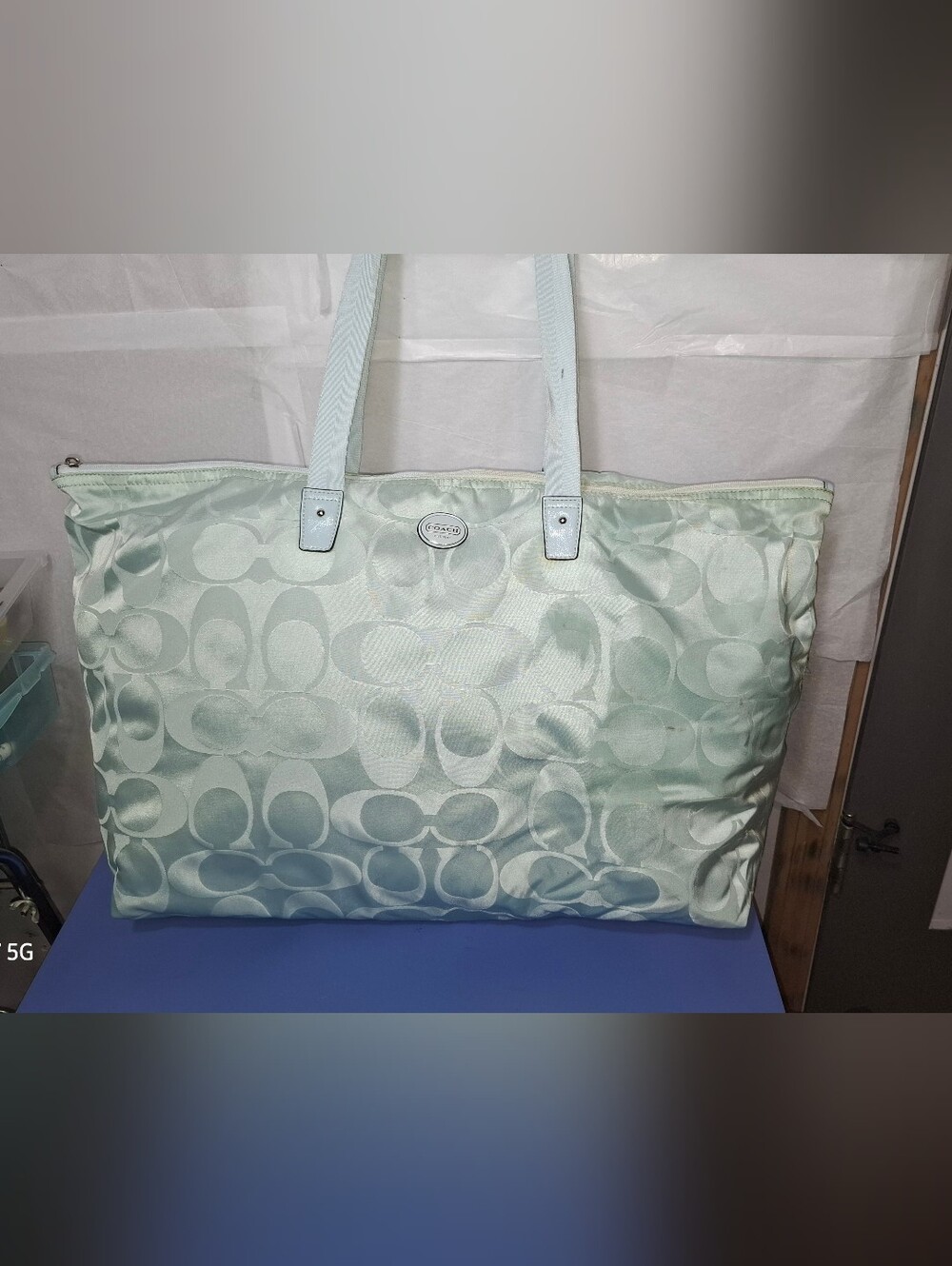 Vintage COACH Getaway Signature Nylon Packable Weekender Tote Bag